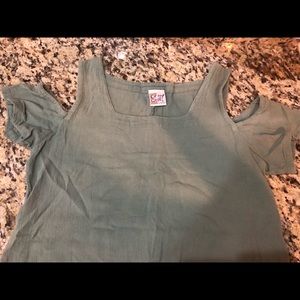 3-$20 Oh my gauze cold shoulder shirt